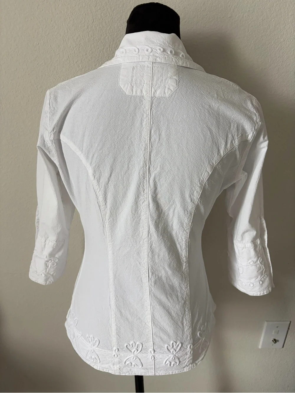 Scully Cantina White Women's Embroidered Button-Down Shirt size S - Picture 7 of 16